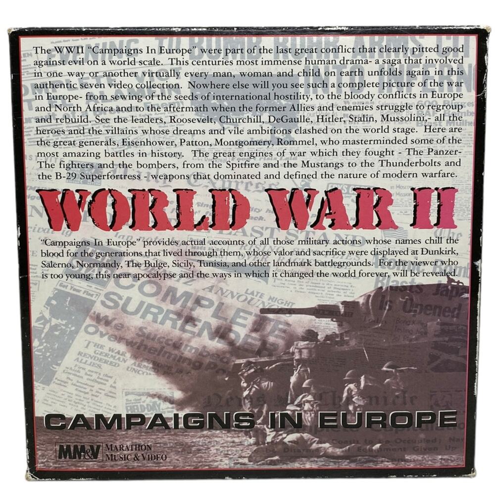 World War II Campaigns In Europe VHS Box Set - Picture 6 of 9